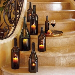 bottle candle holders