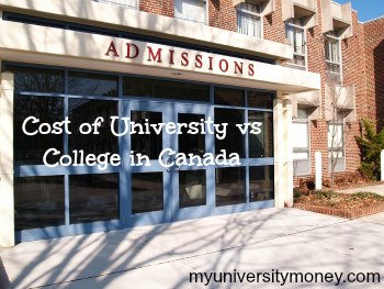 Cost of University vs College in Canada